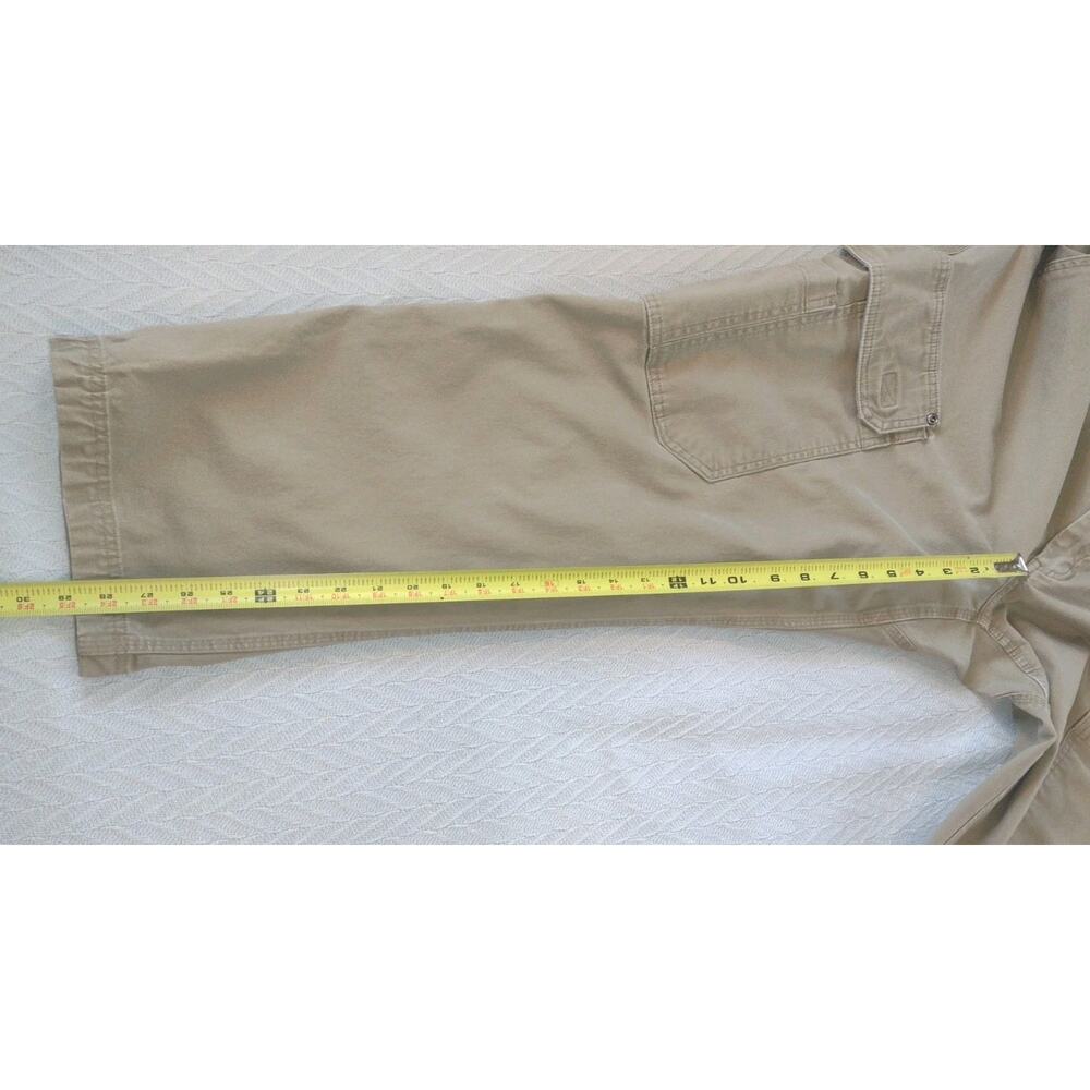 Duluth Trading Mens Flex Fire Hose Stretch Cargo Work Pants 42x30 Light Khaki - Picture 9 of 10
